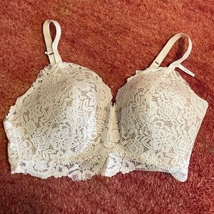 NWT cream aerie padded lace bra